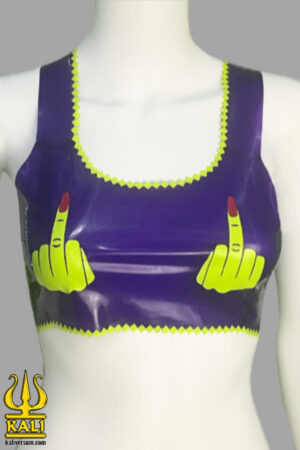 Hauptfarbe = Transparent Lilac | Zweitfarbe = Latexpermeter Neon Lime Green | Drittfarbe = 4D Rubber Neon Magenta