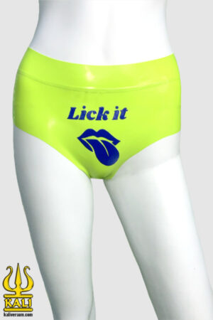 Hauptfarbe = Latexpermeter Neon Lime Green | Zweitfarbe = Radical Rubber S111 Royal Blue